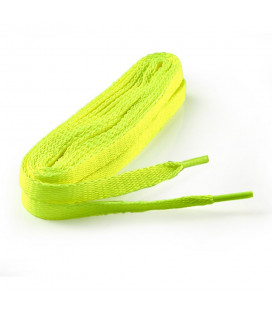 Lacets plats jaunes fluos 150 cm