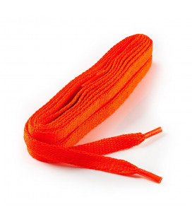 Lacets plats orange fluo 150 cm